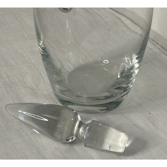 Vtg Turda Crystal Glass Decanter Made In Romania Quiet Luxury 16" tall - Picture 4 of 4